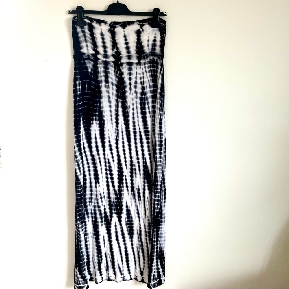 Design History BohoTie Dye Maxi Skirt / Dress In Black & White Size M EUC